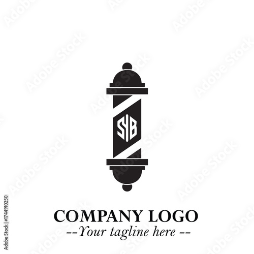 Black and White Barbershop Logo in Classic Vintage Vector Design for Modern Grooming and Style