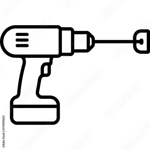 Degassing wand outline icon vector