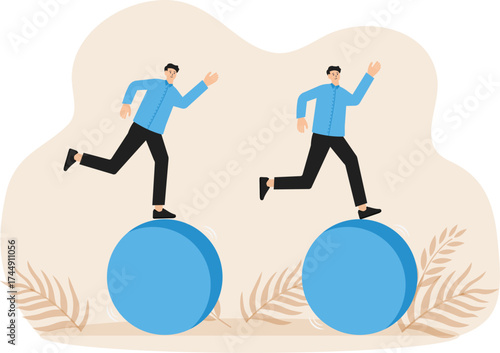 Work smarter not harder, efficient way with minimal effort to win business competition, better or difference strategy to outsmart competitor concept
