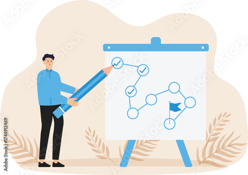 Set Target for achievement and success concept
