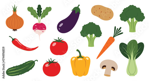 A diverse collection of fresh vegetables for a healthy diet.