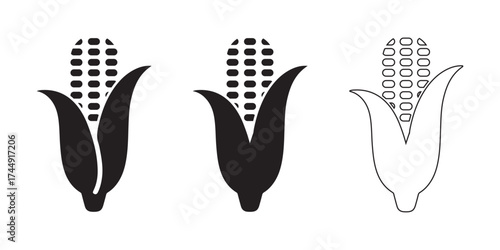 Minimal corn vector illustration