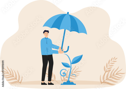 Climate change and global warming responsibility, world leader commitment to take care our planet earth concept
