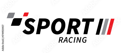 Race flag. Checkered flag. Racing stripes. Race motorsport graphics. Vector illustration
