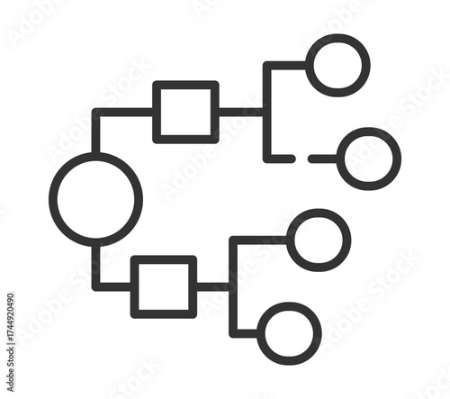 Abstract neural network diagram with connected nodes and lines