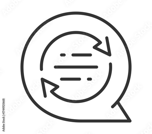 Recycle symbol with arrows indicating recycling and sustainability