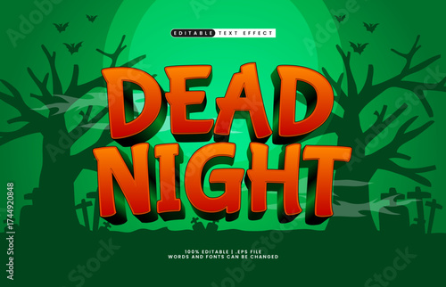 dead night editable text effect