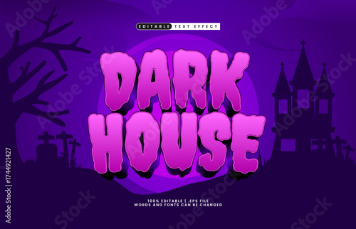 park house editable text effect