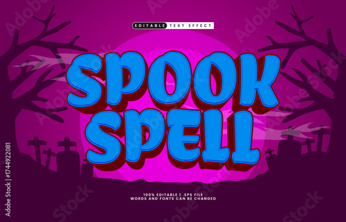 spook spell editable text effect