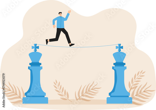 Business planning strategy and leadership vision to make decision, management or business opportunity concept

