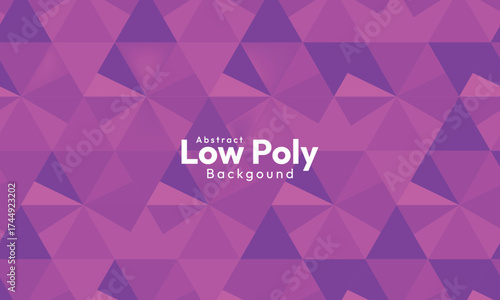 Purple Low Poly Background: Abstract Geometric Design Texture