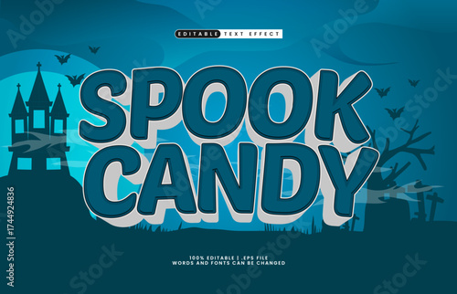 spook candy editable text effect