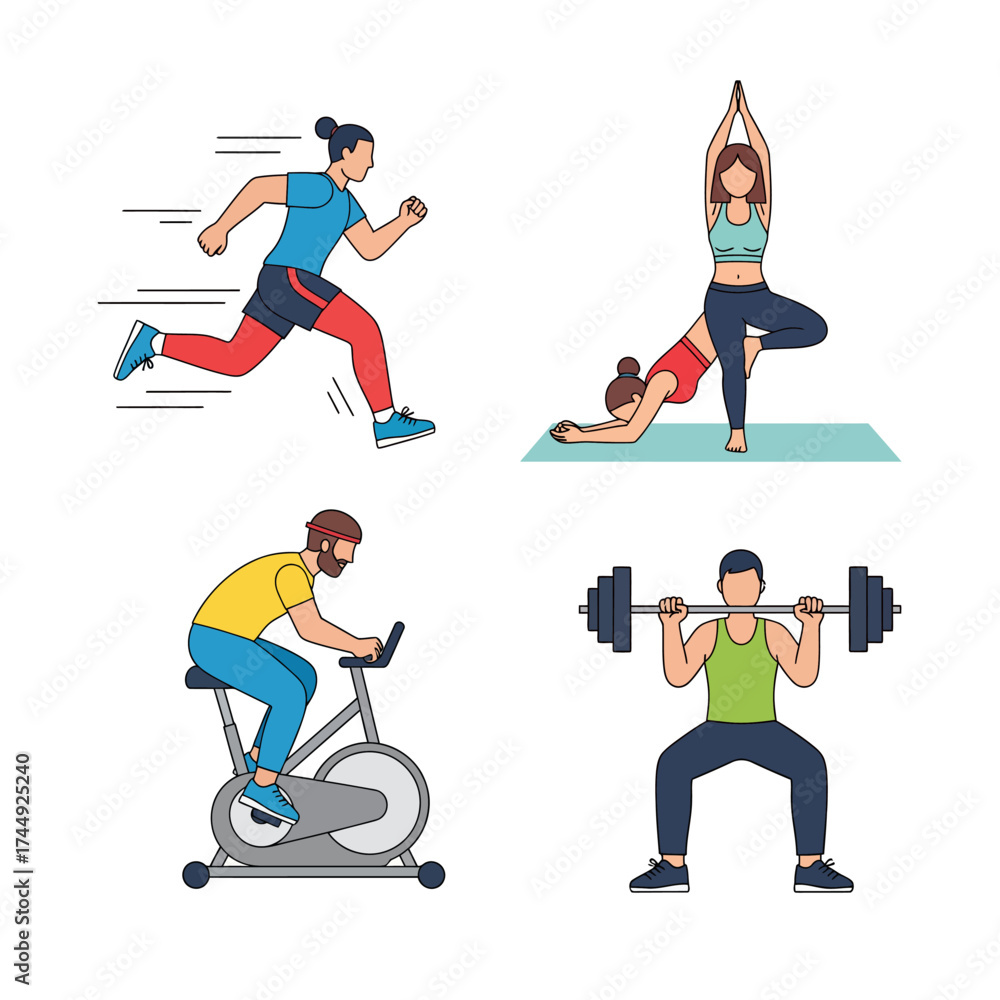 Obraz premium running man vector illustration