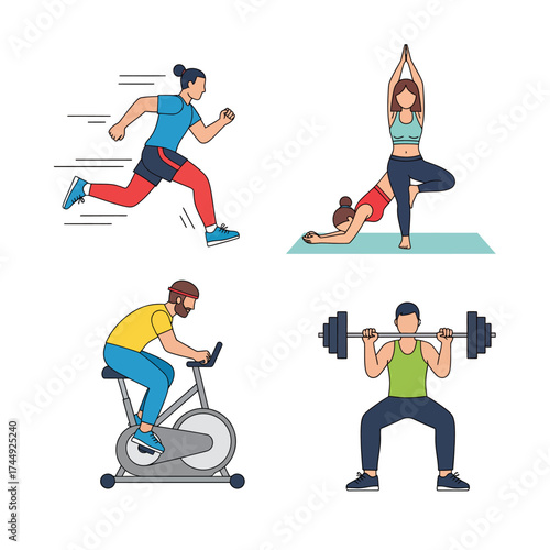 running man vector illustration