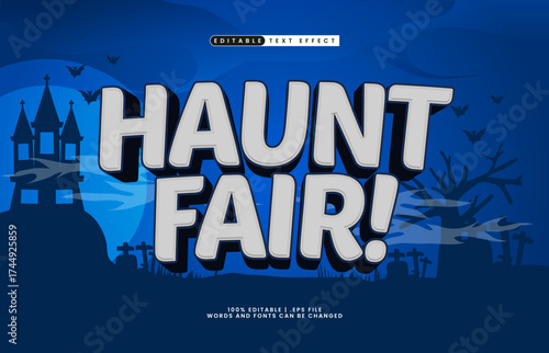 haunt fair editable text effect