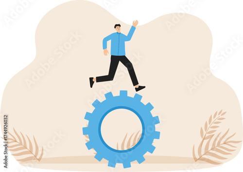 Team or organization and office role or job position or skills to drive company, teamwork or collaboration for success, team effort and  performance concept
