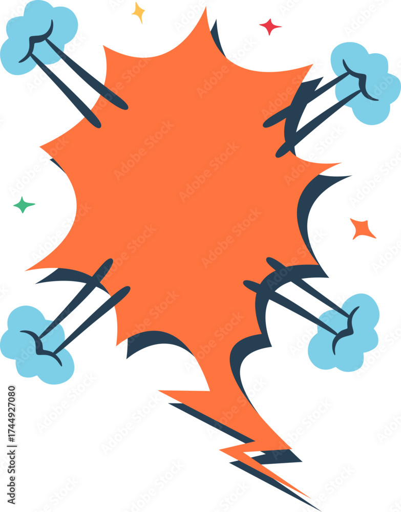 Fototapeta premium Cartoon Explosion Speech Bubble 