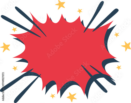 Cartoon Explosion Speech Bubble 
