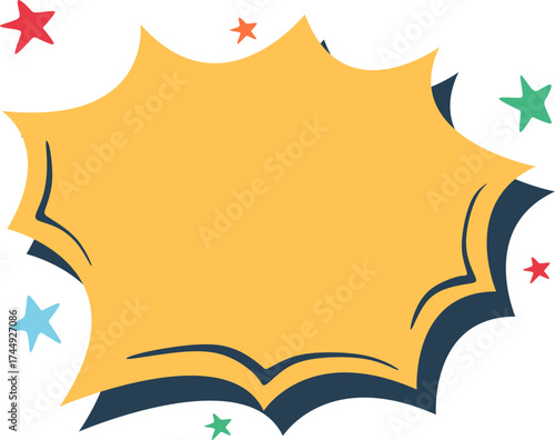 Cartoon Explosion Speech Bubble 