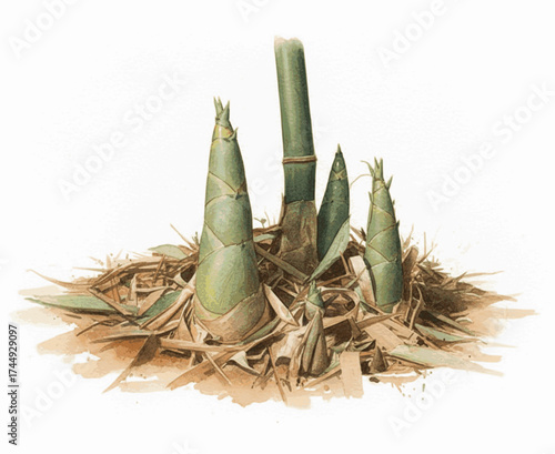 Verdant Sprout shoot isolated watercolor vector illustration svg