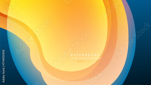 Abstract colorful layers create dynamic visual effect. Gradient hues blend, forming flowing shapes against dark backdrop. Modern design element.