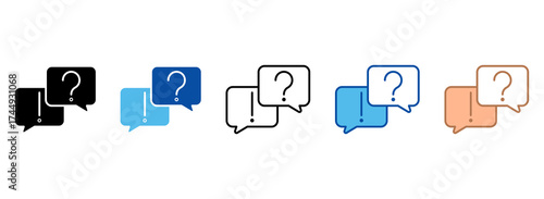 Chat Icon Set Multiple Style Collection