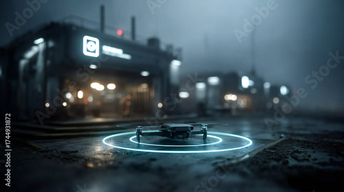 A car drives through the city at night with a retro music vibe inspired by vinyl records and club culture