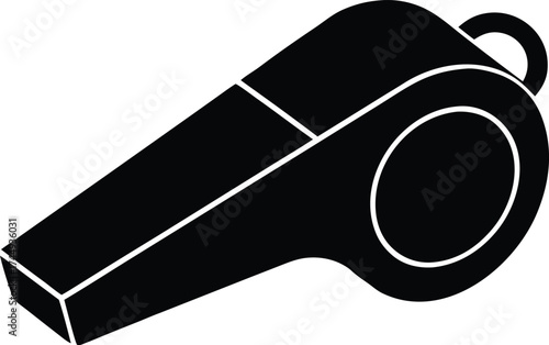 metal whistle on a white background