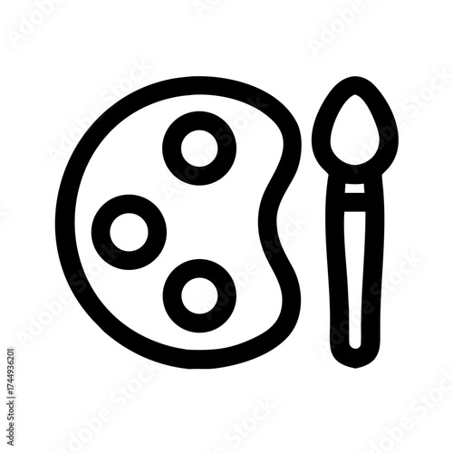 Paint palette and brush representing creativity