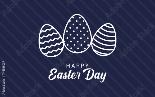 Cute easter day design. Easter doodle background, great for banners, wallpapers