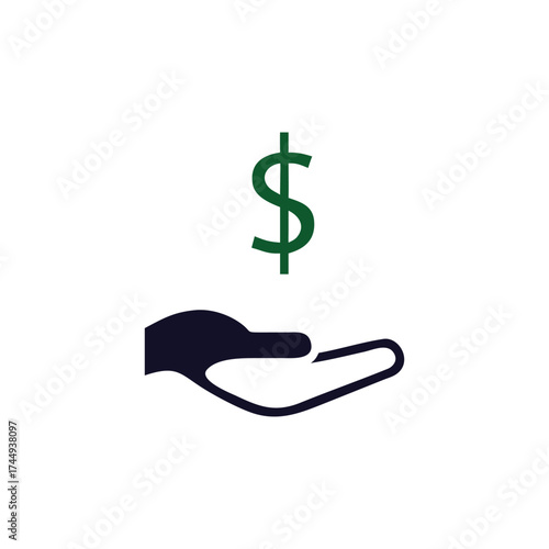 Hand holding a dollar sign representing financial support