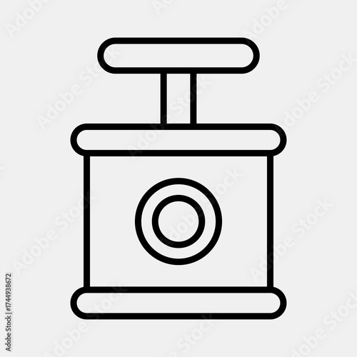 Icon tnt. Gold mining elements. Icon in line style.