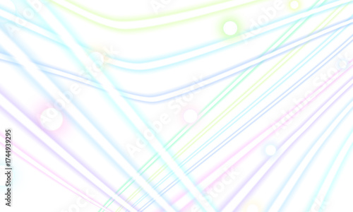 屈折するカラフルな光線のイラスト