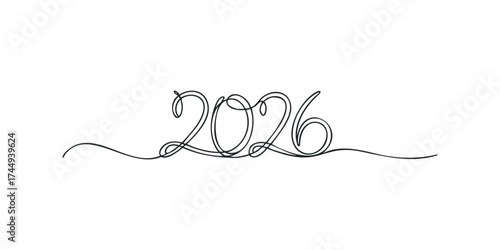Elegant script for the year 2026