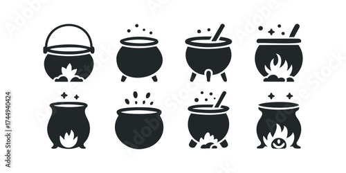 Collection of Brewing Cauldrons Icons