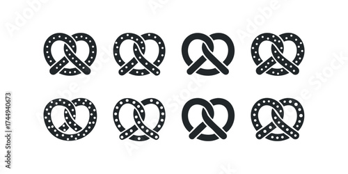Collection of pretzel icons