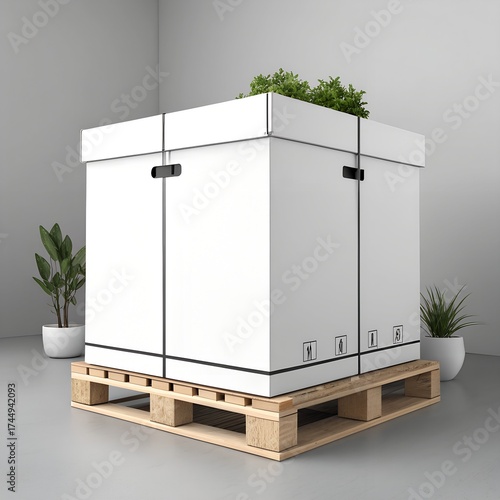 3d render of a modern warehouse