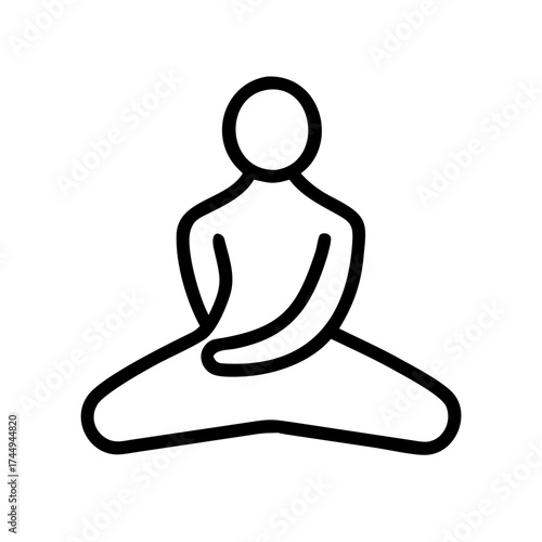 A person in lotus position for meditation