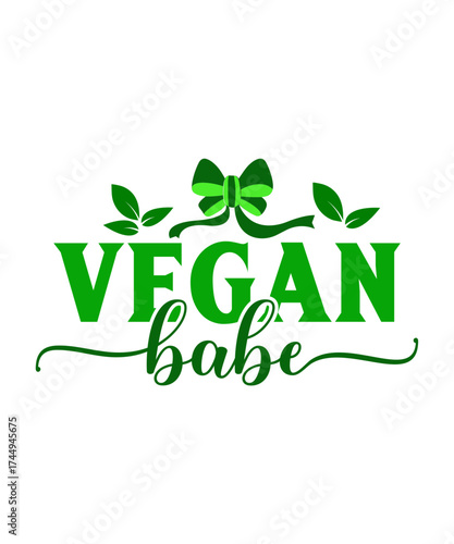 Vegan Babe SVG, Cute Vegan Quote, Plant Based Lifestyle Design, Vegan Girl SVG