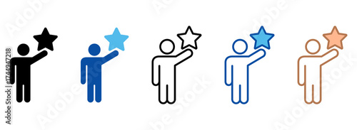 Customer Feedback Icons In Outline, Vector Illustration