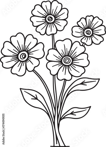Flower Outline Art Printable Pack