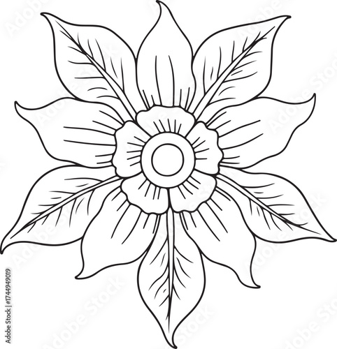 Flower Outline Art Printable Pack