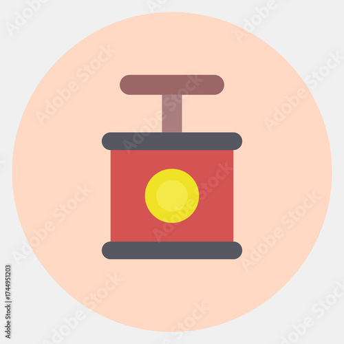Icon tnt. Gold mining elements. Icon in color mate style.