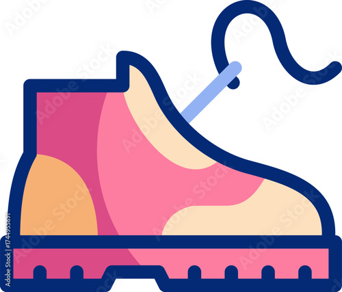 Shoemaker flat icons set with editable stroke, featuring shoes, hammer, leather, needle, thread, sewing machine, polish, sole, workshop, cobbler illustration