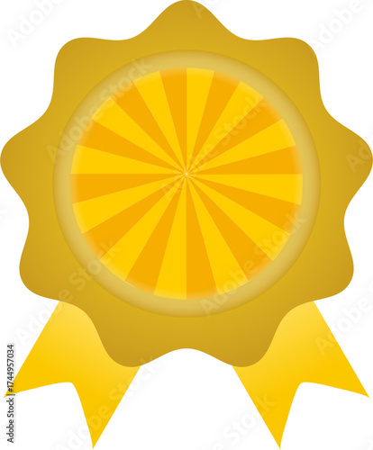 gold award ribbon badge symbol of achievement honor and excellence