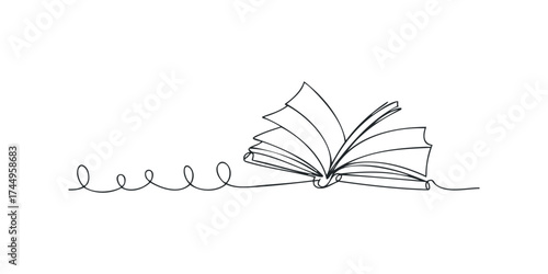 Open Book Flowing Lines