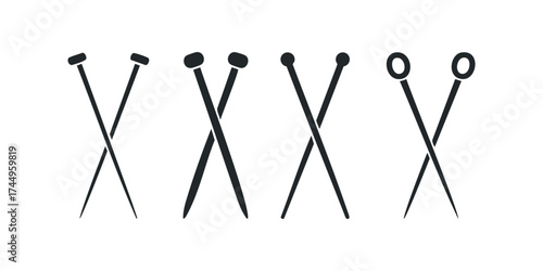 Collection of sewing pins with varied heads