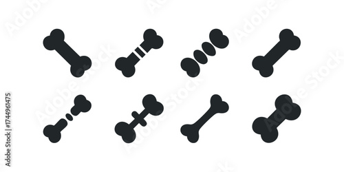 Collection of dog bone icons
