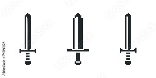 Pixel art swords collection