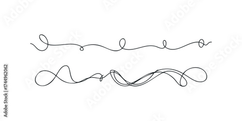 Black scribbled lines on white background